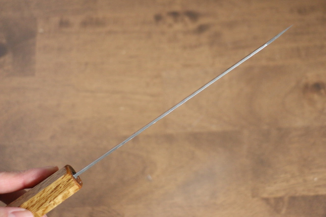Seisuke Tsukikage AUS10 Migaki Finished Hammered Damascus Bunka 170mm Oak Handle - Seisuke Knife