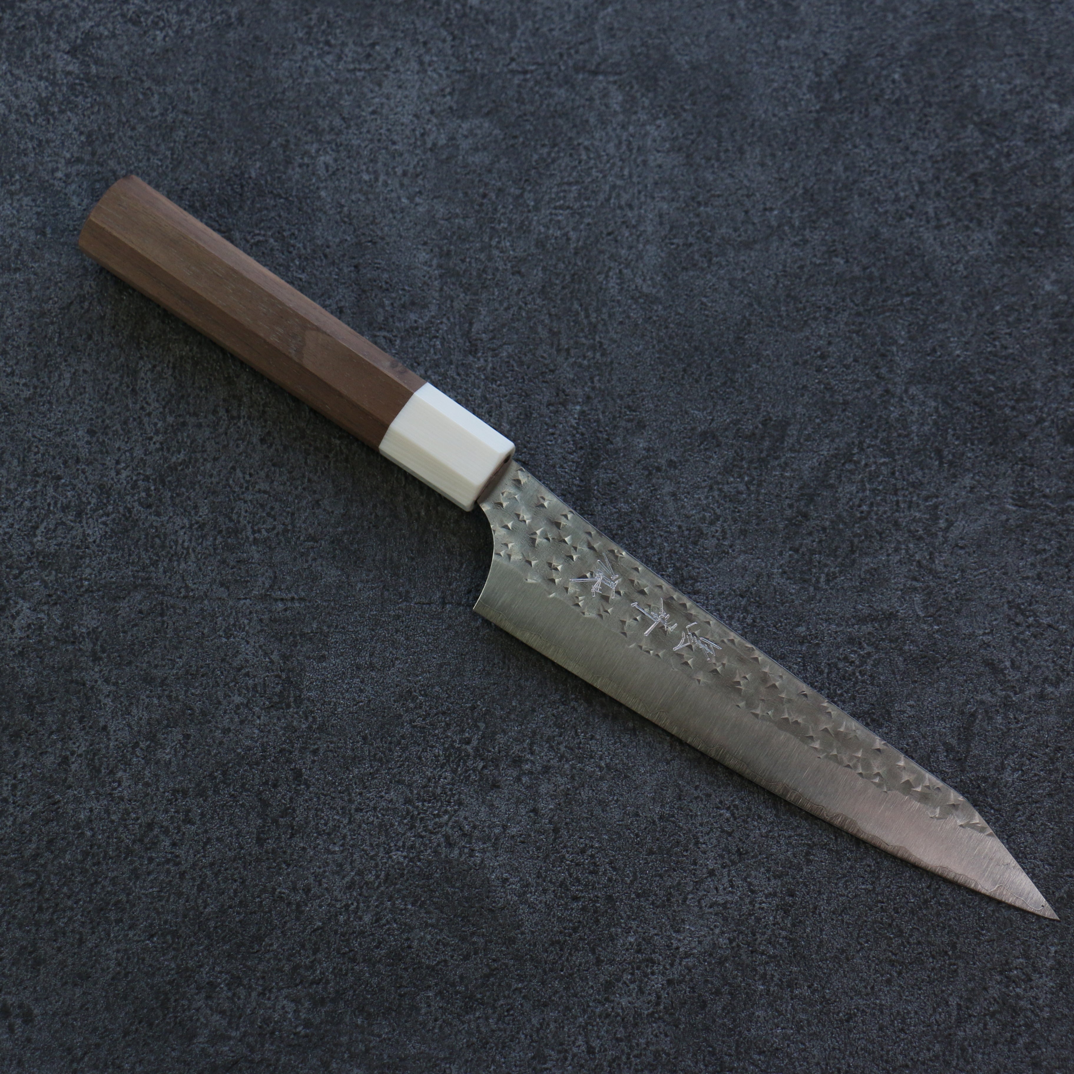 Yu Kurosaki Senko Ei SG2 Hammered Petty-Utility 150mm Walnut Handle - Seisuke Knife