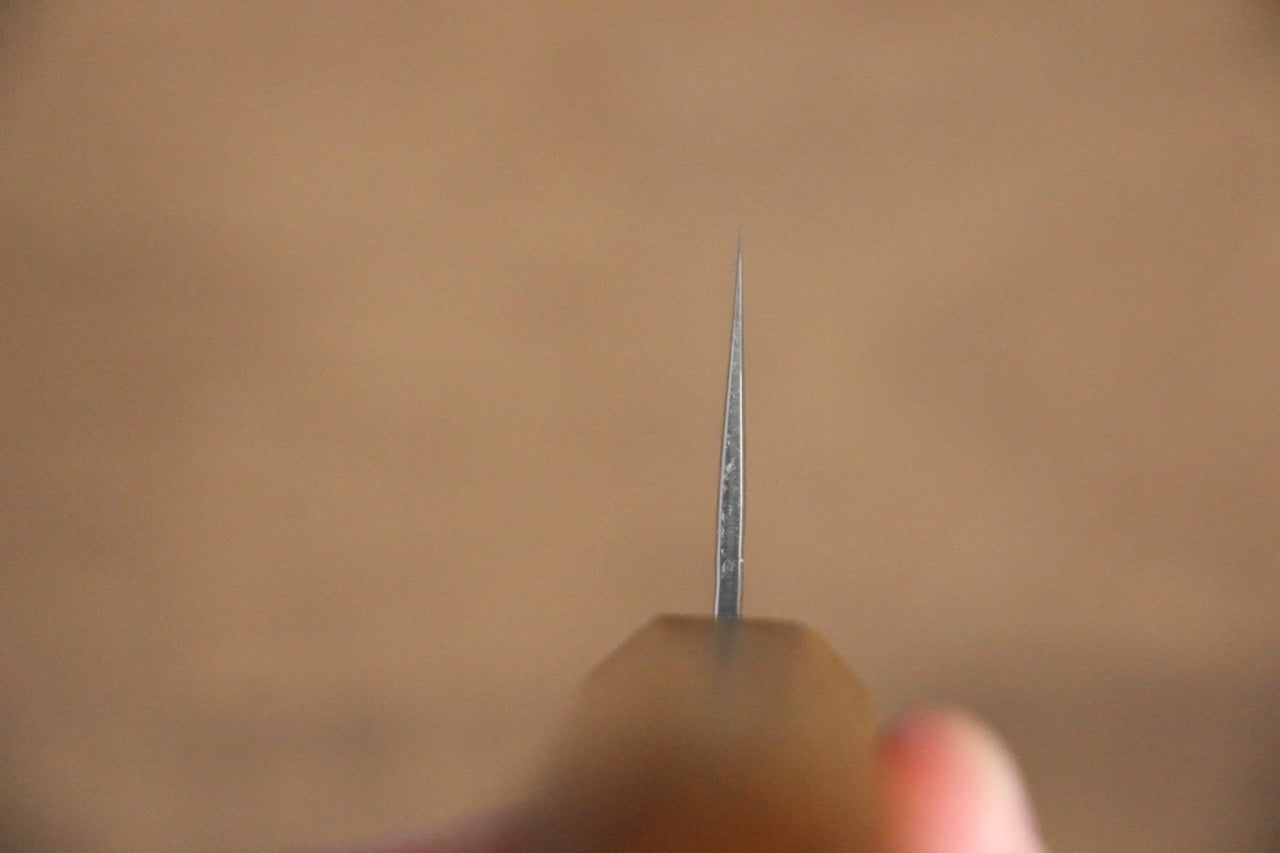 Seisuke Tsukikage AUS10 Migaki Finished Hammered Damascus Bunka 170mm Oak Handle - Seisuke Knife