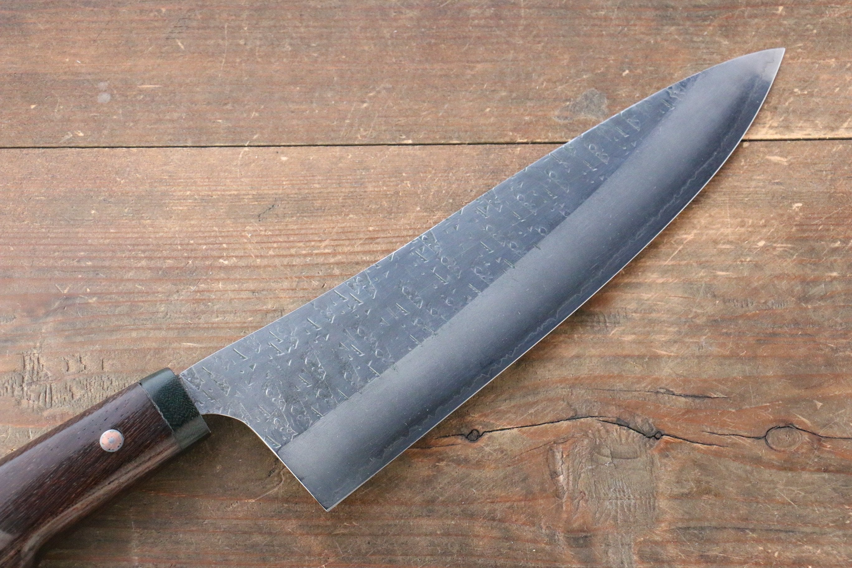 Shungo Ogata SG2 Hammered Gyuto 225mm Wenge Handle - Seisuke Knife