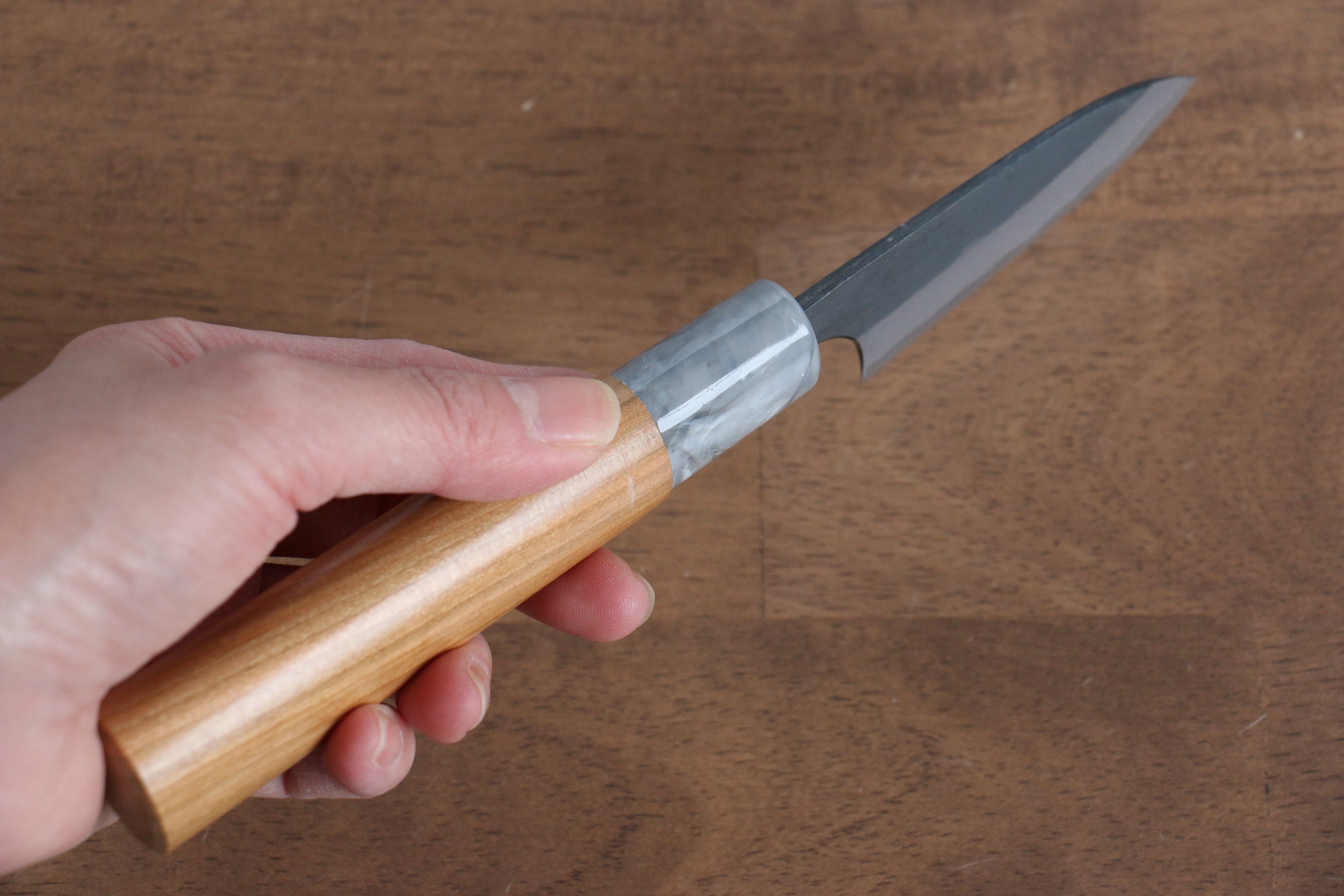 Masakage Mizu Blue Steel No.2 Kurouchi Petty-Utility 80mm American Cherry Handle - Seisuke Knife