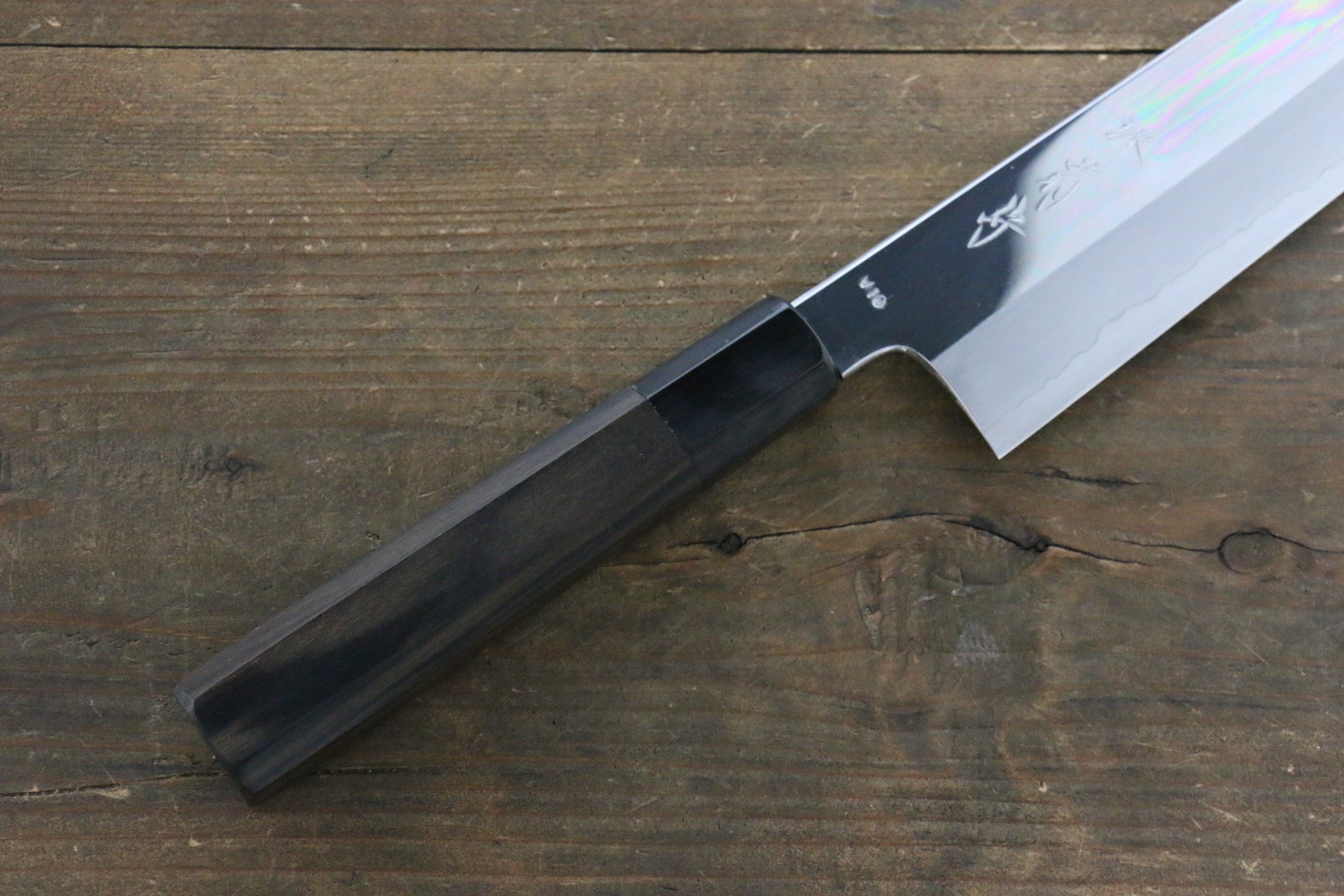 Kikumori VG10 Mirrored Finish Gyuto Japanese Chef Knife 240mm with Ebony Handle - Seisuke Knife