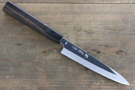 Sakai Kikumori VG10 Mirrored Finish Petty-Utility 150mm Ebony Wood Handle - Seisuke Knife