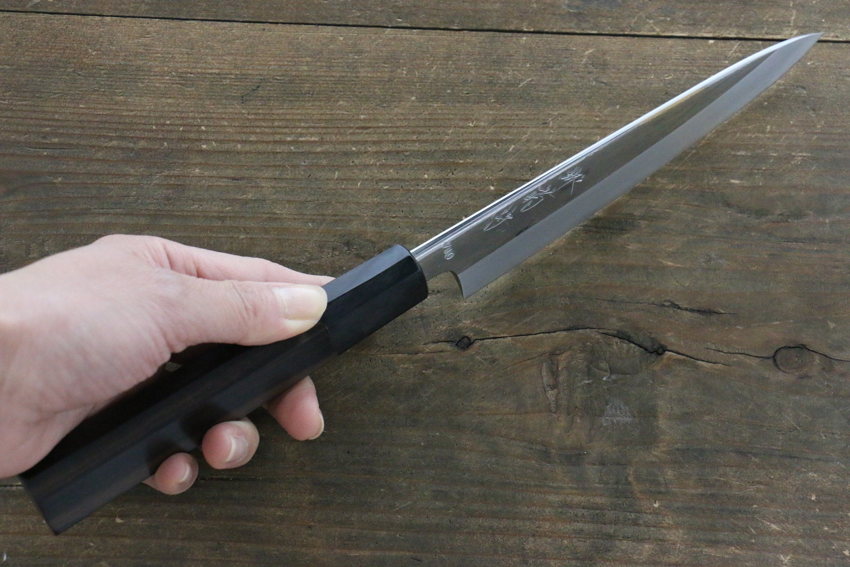 Sakai Kikumori VG10 Migaki Petty-Utility 150mm Ebony Wood Handle - Seisuke Knife