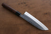 Seisuke VG10 Maru Hammered Santoku 165mm with Morado Handle - Seisuke Knife - Slide 2