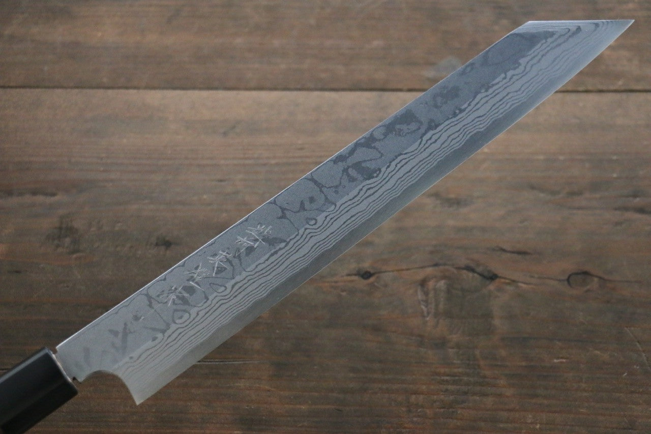 Hideo Kitaoka Blue Steel No.2 Damascus Kiritsuke Yanagiba Japanese Chef Knife 270mm - Seisuke Knife