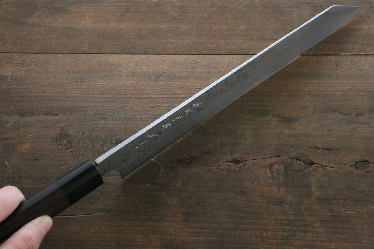 Hideo Kitaoka Blue Steel No.2 Damascus Kiritsuke Yanagiba Japanese Chef Knife 270mm - Seisuke Knife