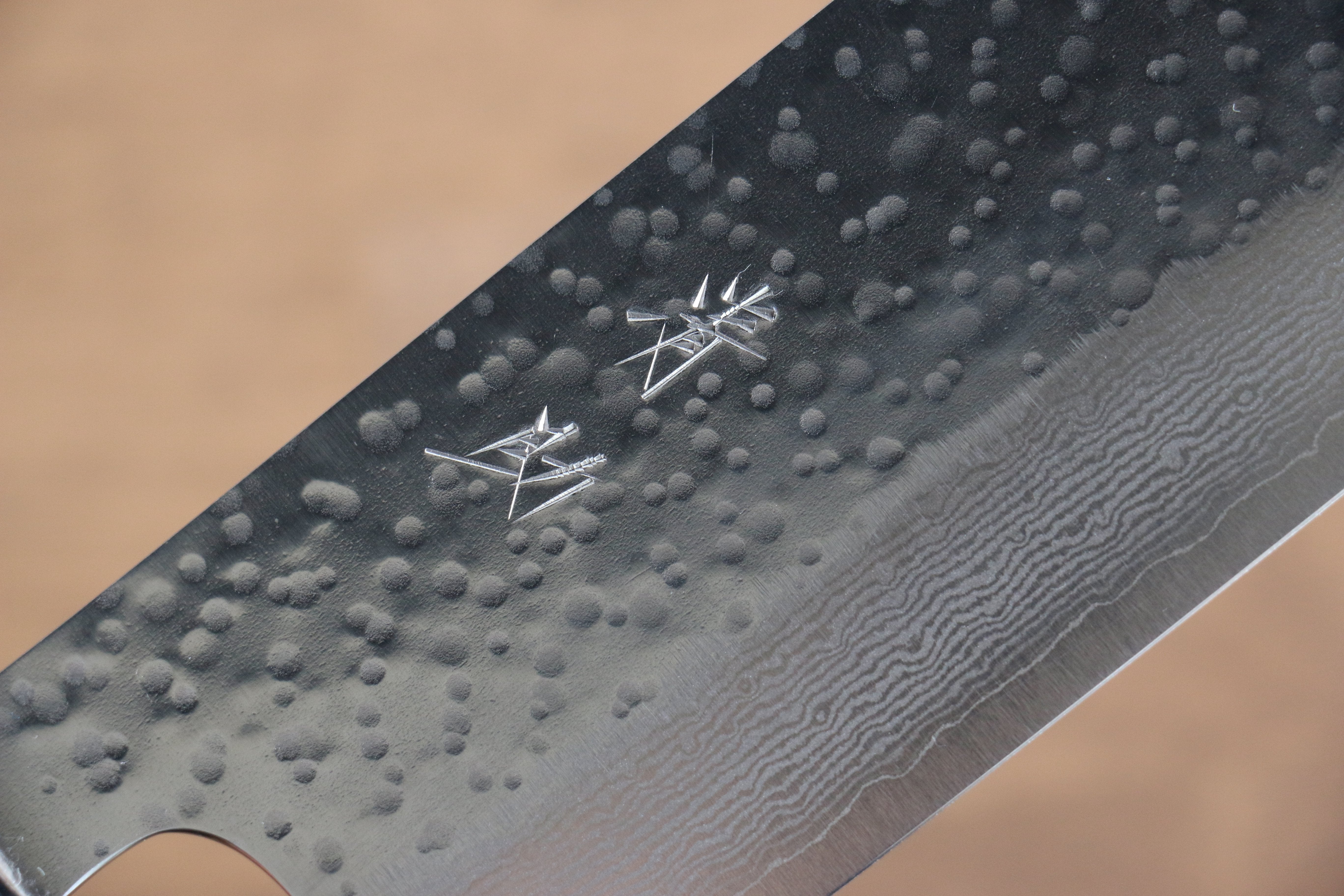 Seisuke VG10 Hammered(Maru) Nakiri 170mm Morado Handle - Seisuke Knife