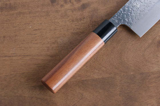 Seisuke VG10 Hammered(Maru) Nakiri 170mm Morado Handle - Seisuke Knife