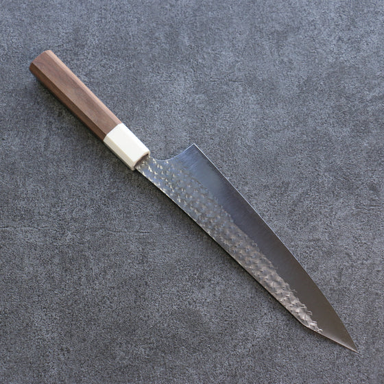 Yu Kurosaki Senko Ei SG2 Hammered Gyuto 210mm Walnut Handle - Seisuke Knife