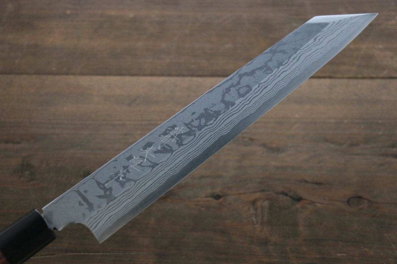 Hideo Kitaoka Blue Steel No.2 Damascus Kiritsuke Yanagiba Japanese Chef Knife 240mm - Seisuke Knife