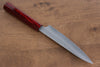 Kei Kobayashi SG2 Damascus Petty-Utility 150mm with Red Lacquered Handle - Seisuke Knife