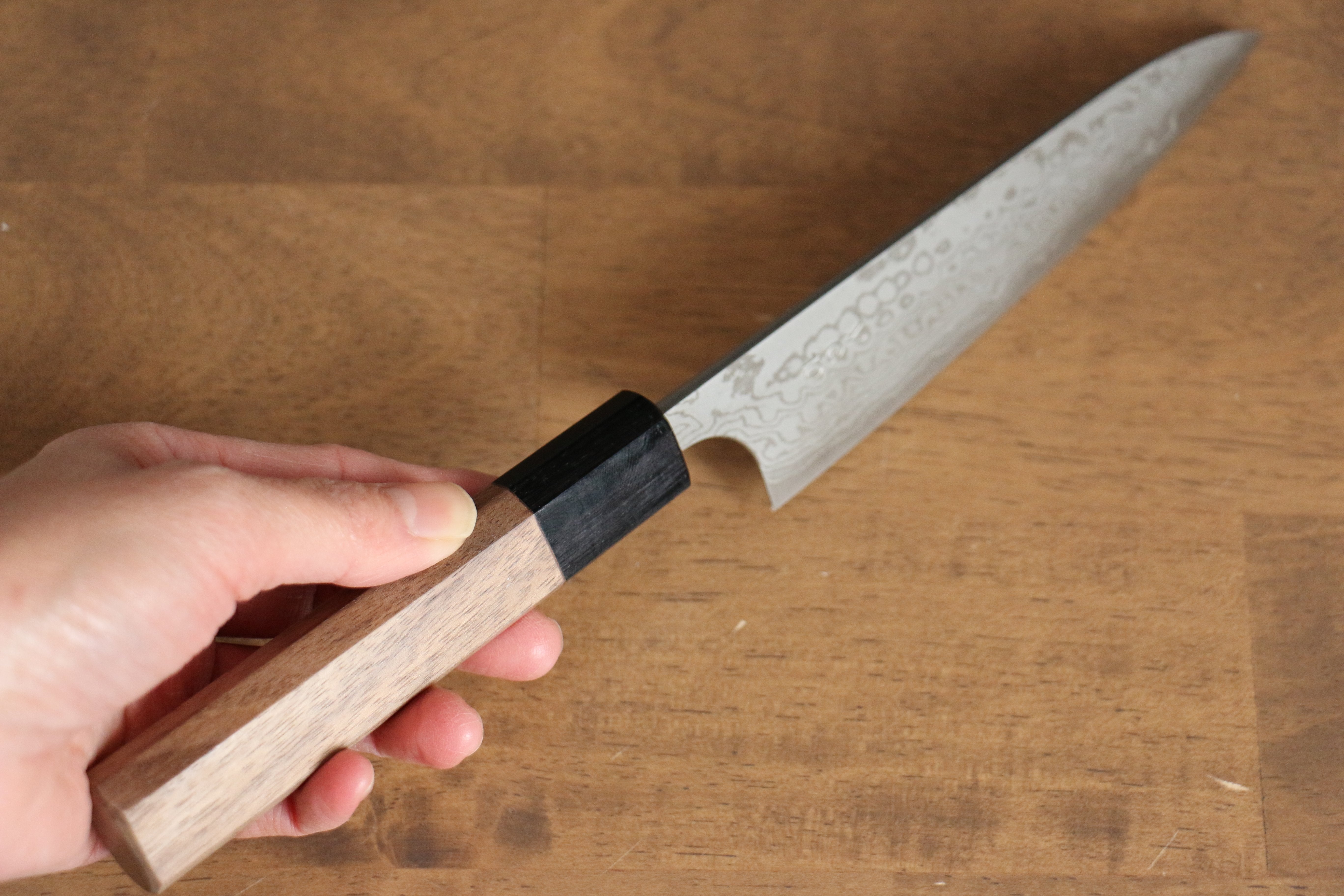 Nao Yamamoto VG10 Damascus Petty-Utility 135mm Walnut Handle - Seisuke Knife