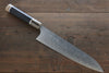 Takeshi Saji SG2 Diamond Finish Damascus Gyuto Japanese Chef Knife 240mm with Water Buffalo Horn and Ebony Handle - Seisuke Knife - Slide 1