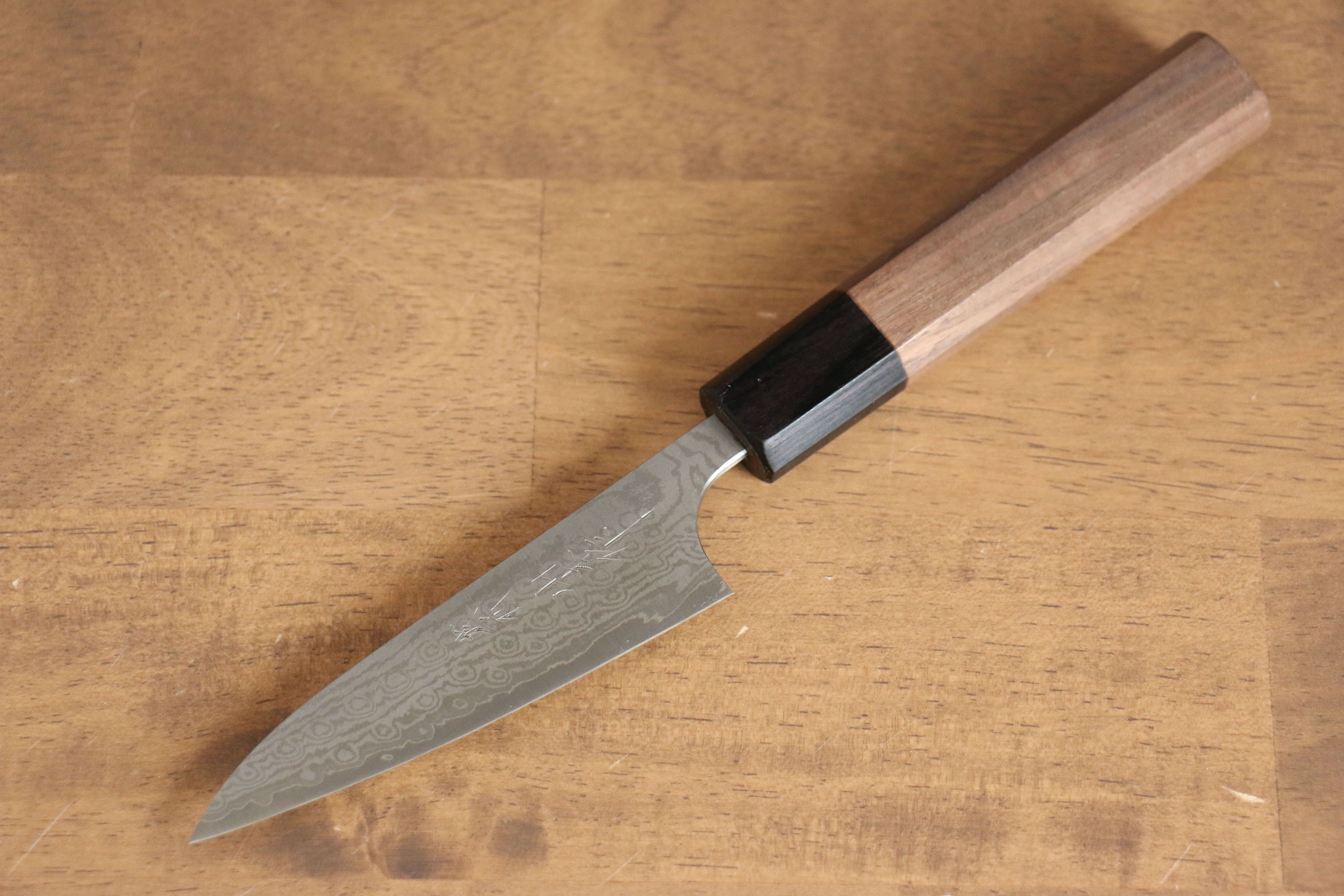 Nao Yamamoto VG10 Damascus Petty-Utility 100mm Walnut Handle - Seisuke Knife