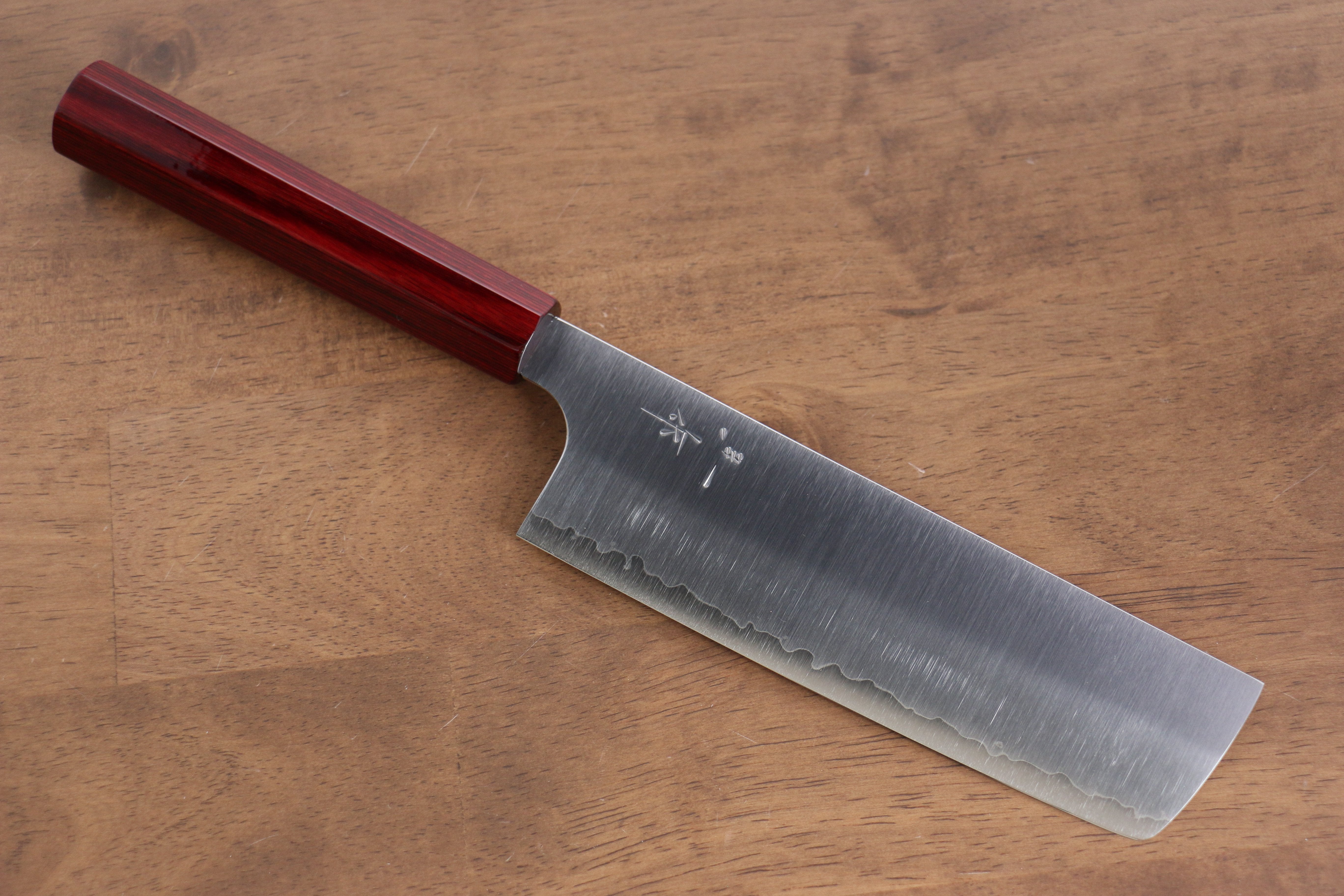 Kei Kobayashi SG2 Nakiri 165mm Red Lacquered Handle - Seisuke Knife