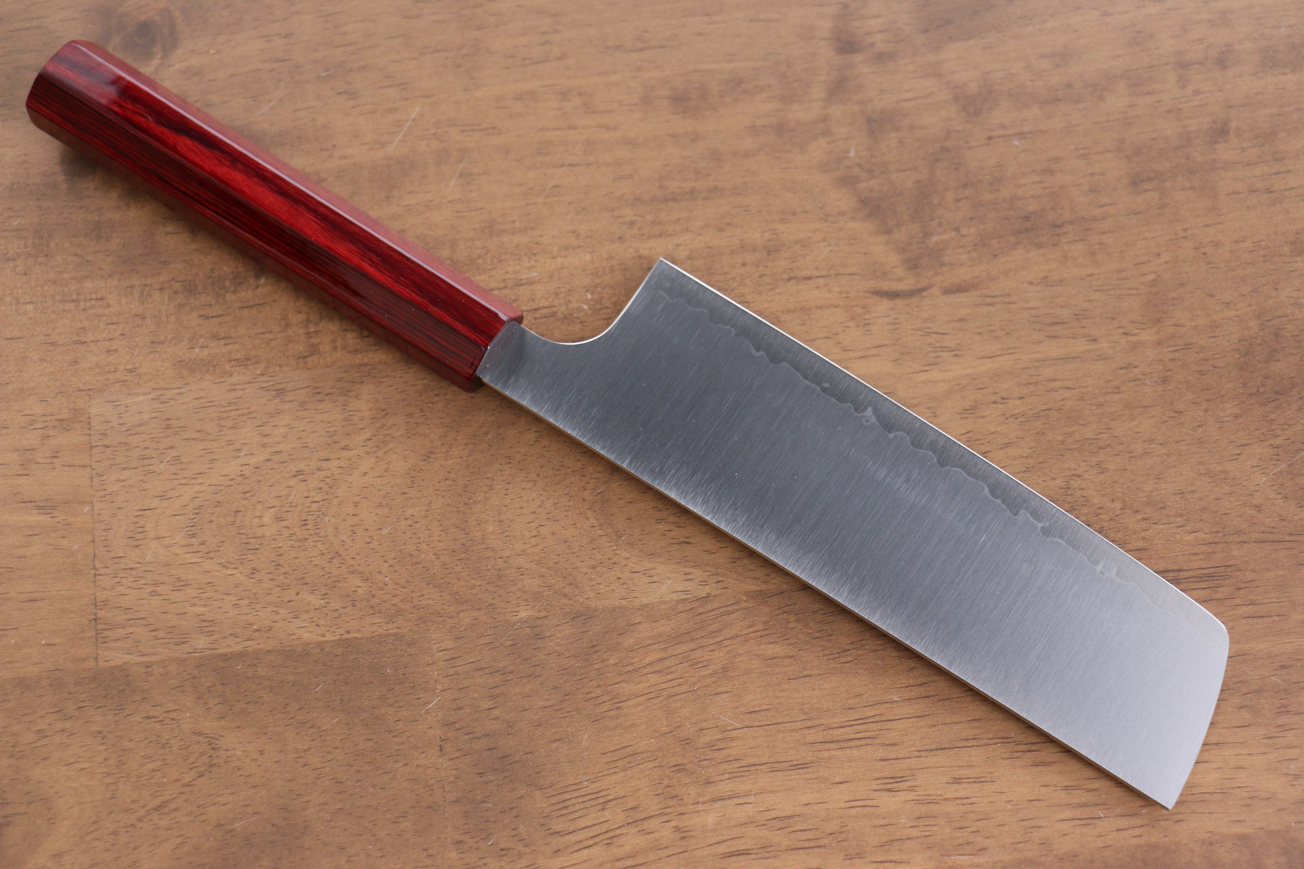 Kei Kobayashi SG2 Nakiri 165mm Red Lacquered Handle - Seisuke Knife