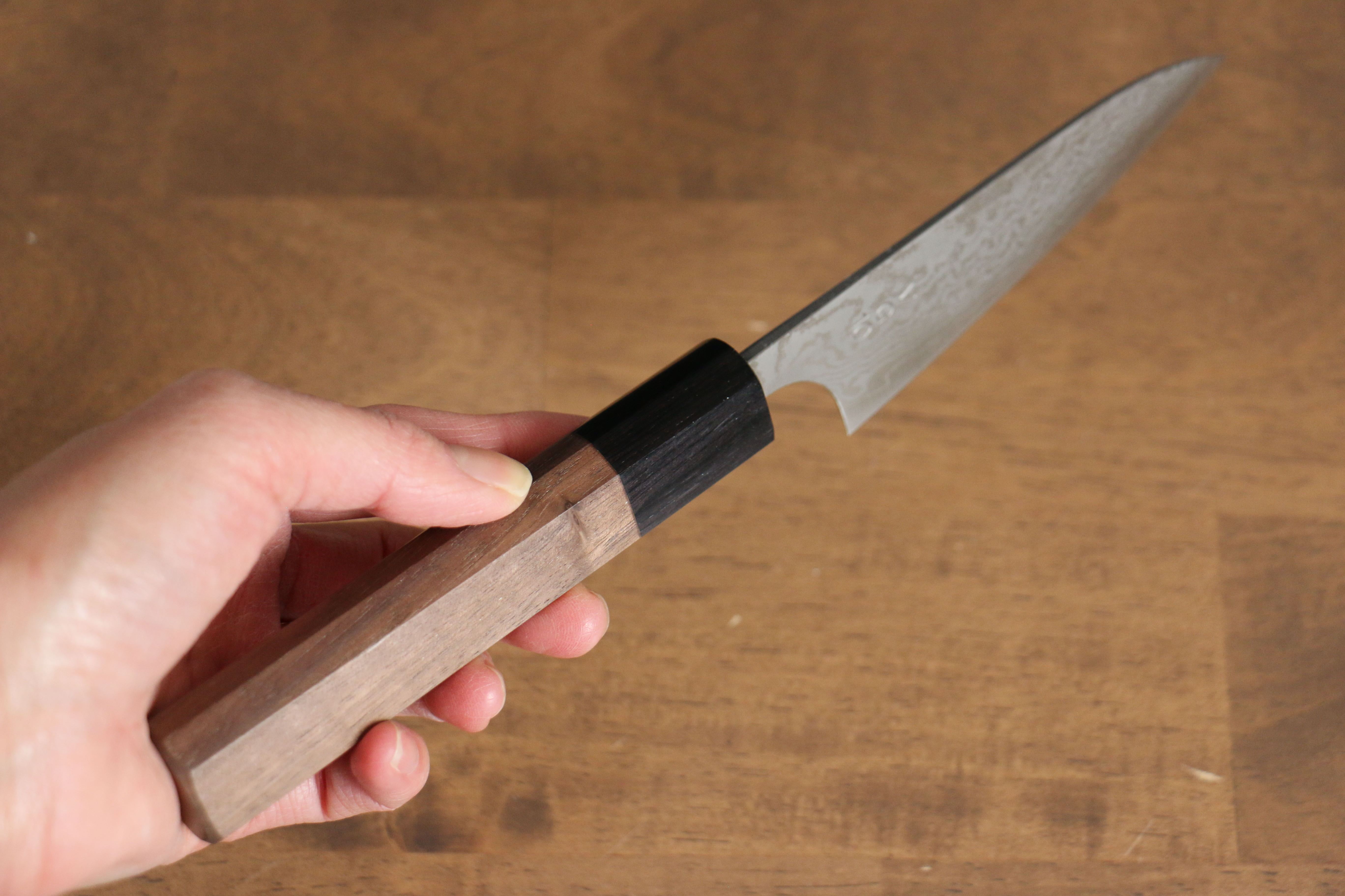 Nao Yamamoto VG10 Damascus Petty-Utility 100mm Walnut Handle - Seisuke Knife