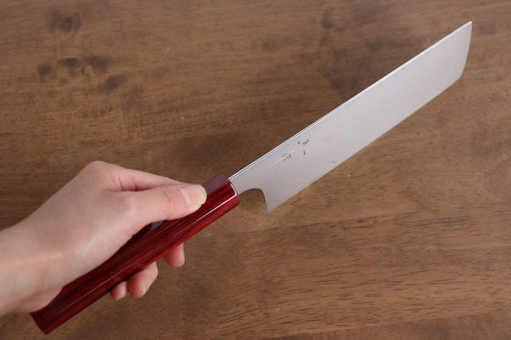 Kei Kobayashi SG2 Nakiri 165mm with Red Lacquered Handle - Seisuke Knife