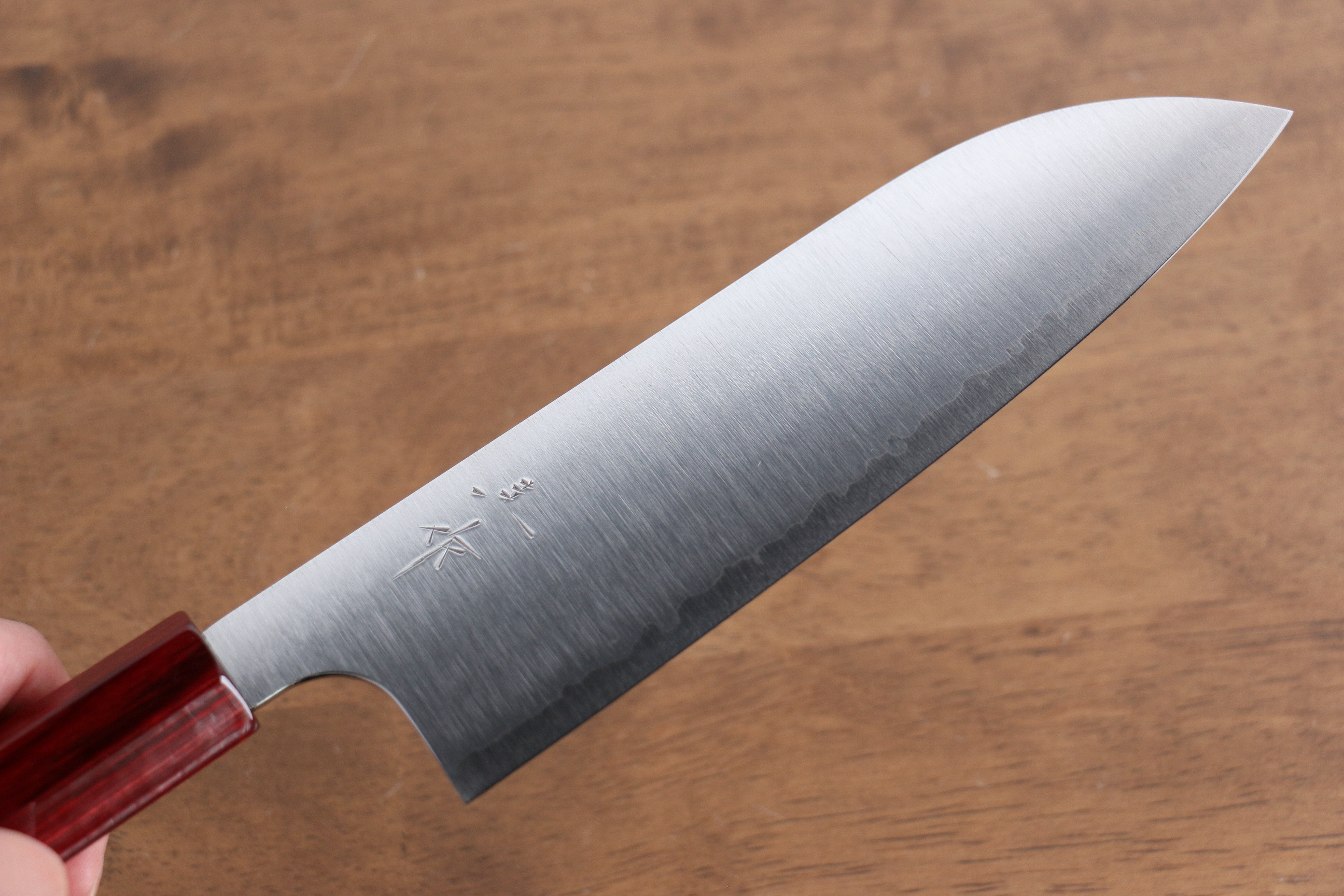 Kei Kobayashi SG2 Santoku 170mm Red Lacquered Handle - Seisuke Knife