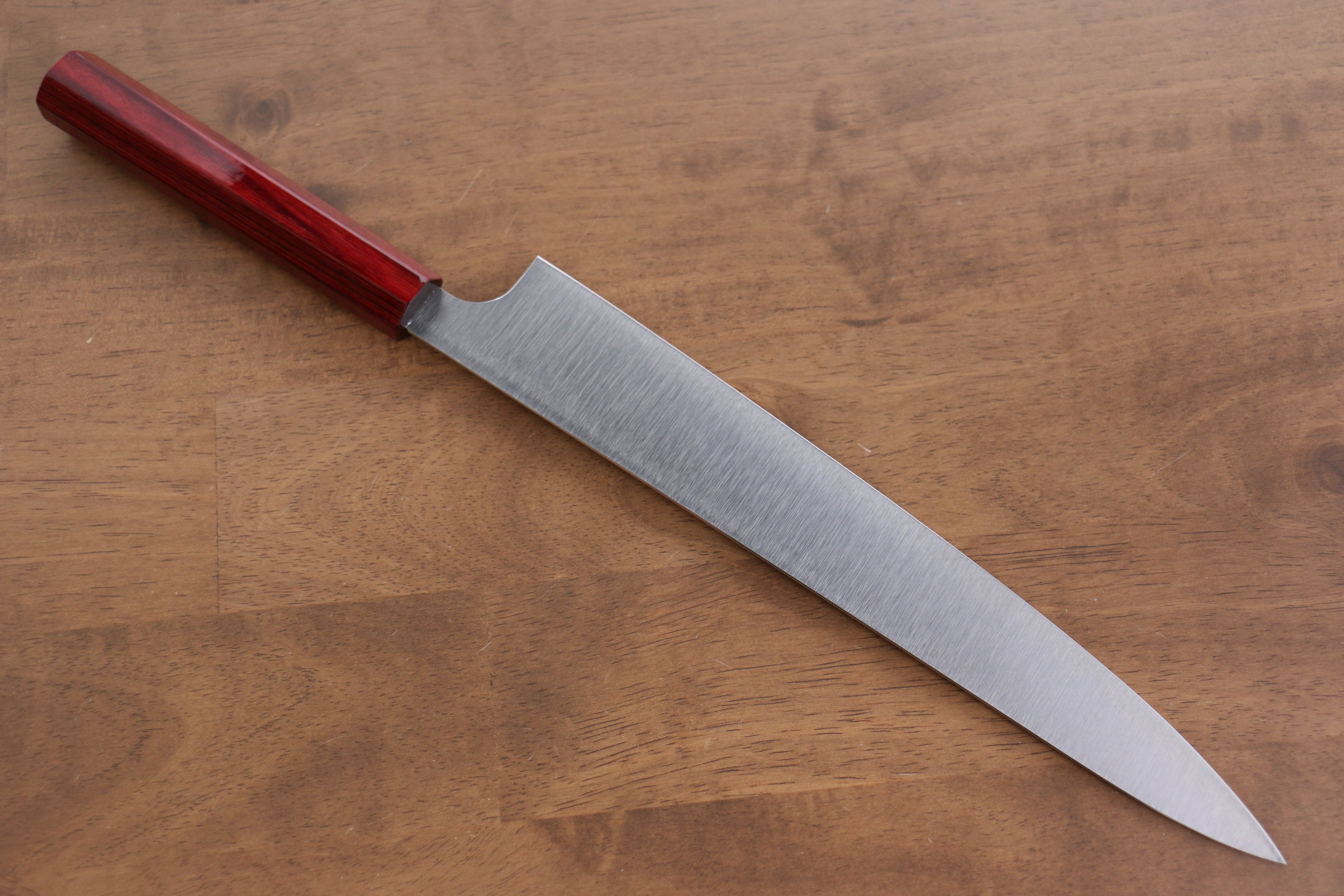 Kei Kobayashi SG2 Sujihiki 270mm Red Lacquered Handle - Seisuke Knife