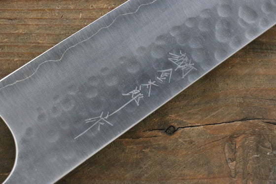 Yoshimi Kato Silver Steel No.3 Hammered Gyuto Japanese Chef Knife 240mm with Red Honduras Handle - Seisuke Knife