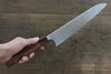 Yoshimi Kato Silver Steel No.3 Hammered Gyuto Japanese Chef Knife 240mm with Red Honduras Handle - Seisuke Knife - Slide 9