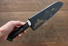 Takeshi Saji Blue Steel No.2 Colored Damascus Maki-e Art Fujisan Santoku 180mm Lacquered Handle - Seisuke Knife - Slide 9