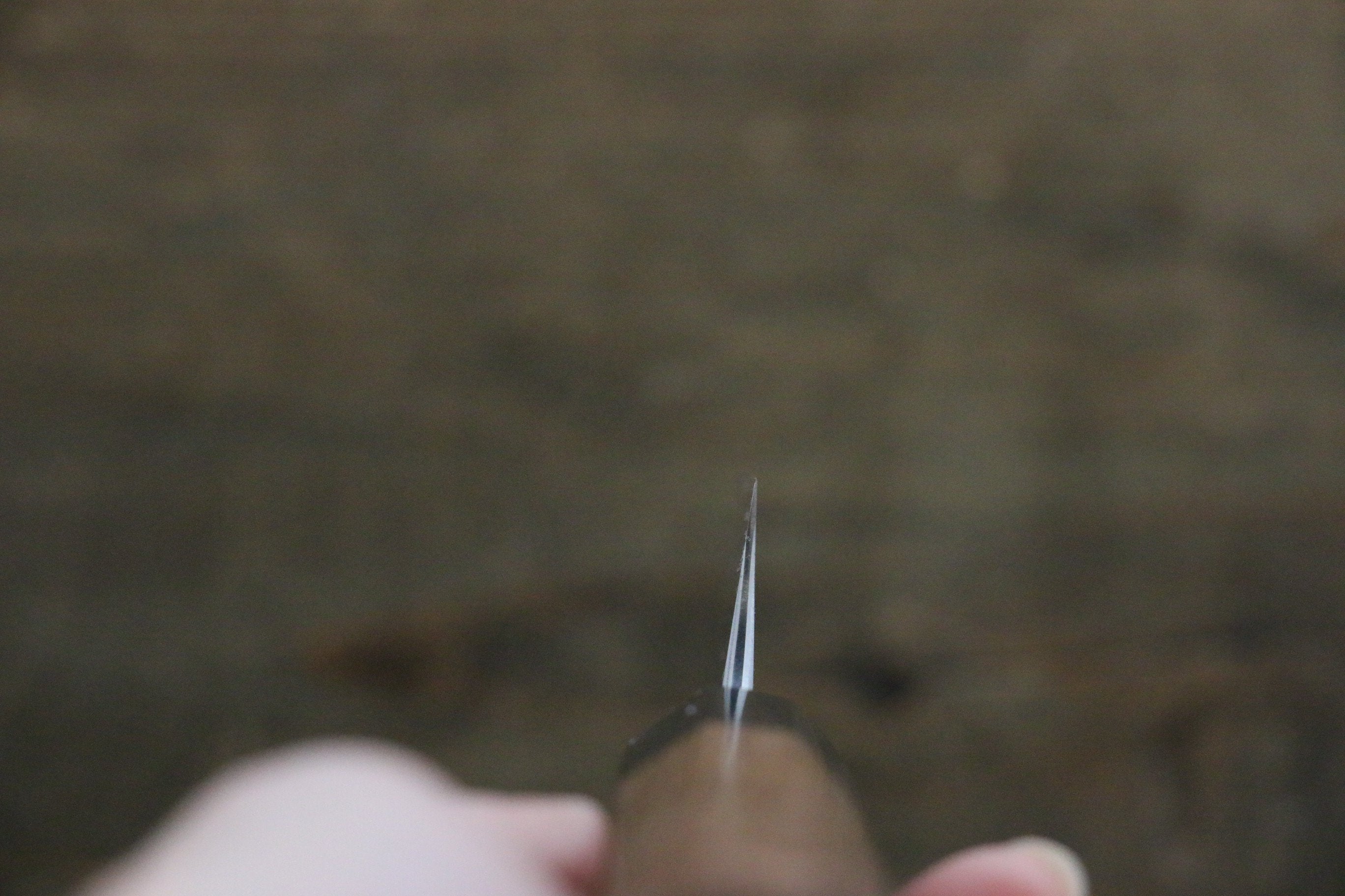 Yoshimi Kato Blue Super Clad Nashiji Petty-Utility Japanese Chef Knife 150mm with Black Honduras Handle - Seisuke Knife