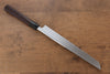 Jikko White Steel No.2 Sakimaru Yanagiba  240mm Shitan Handle - Seisuke Knife - Slide 2