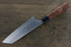 Yoshimi Kato Blue Super Clad Nashiji Bunka Japanese Chef Knife 165mm with Black Honduras Handle - Seisuke Knife