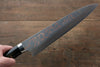 Takeshi Saji Blue Steel No.2 Colored Damascus Maki-e Art Gyuto 240mm Lacquered Handle - Seisuke Knife - Slide 9