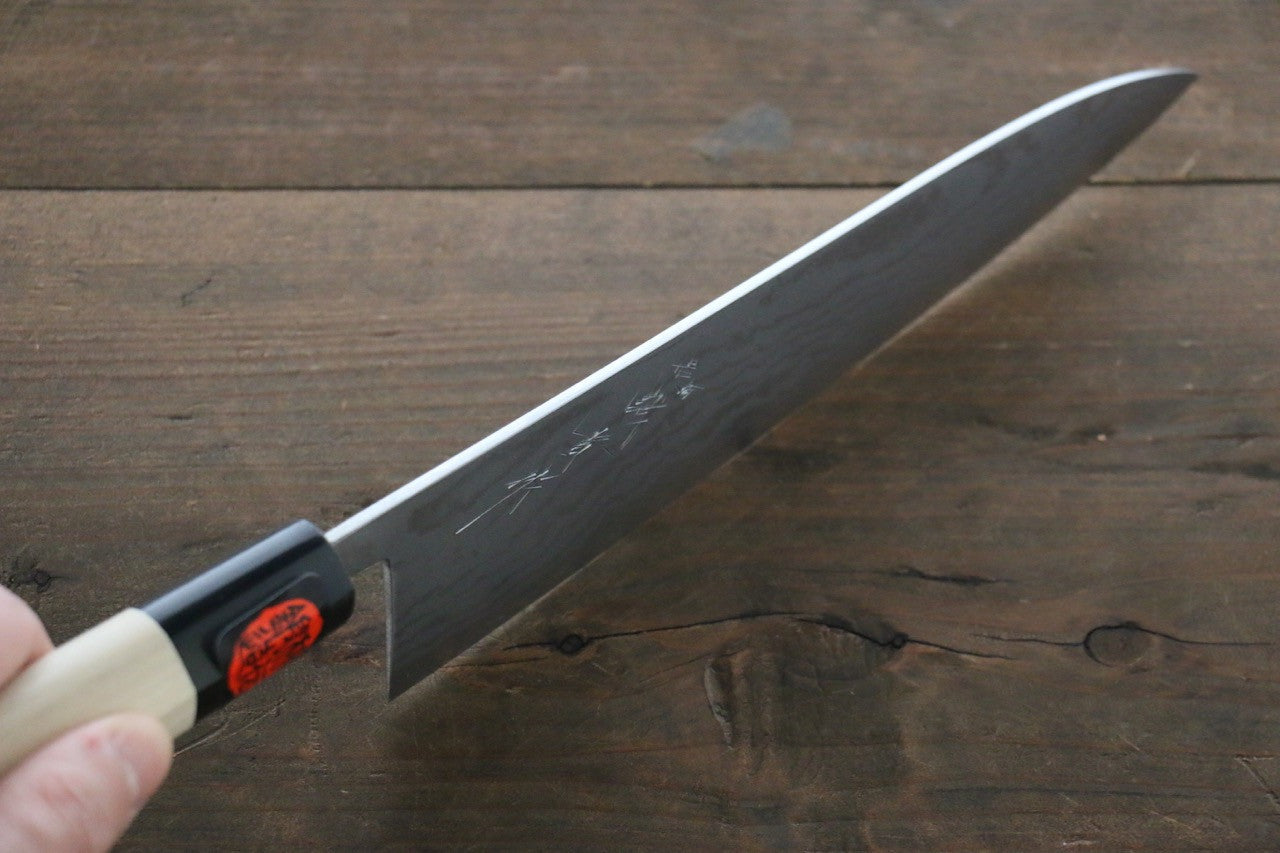 Shigeki Tanaka Blue Steel No.2 17 Layer Damascus Gyuto 210mm Magnolia & Water Buffalo Handle - Seisuke Knife
