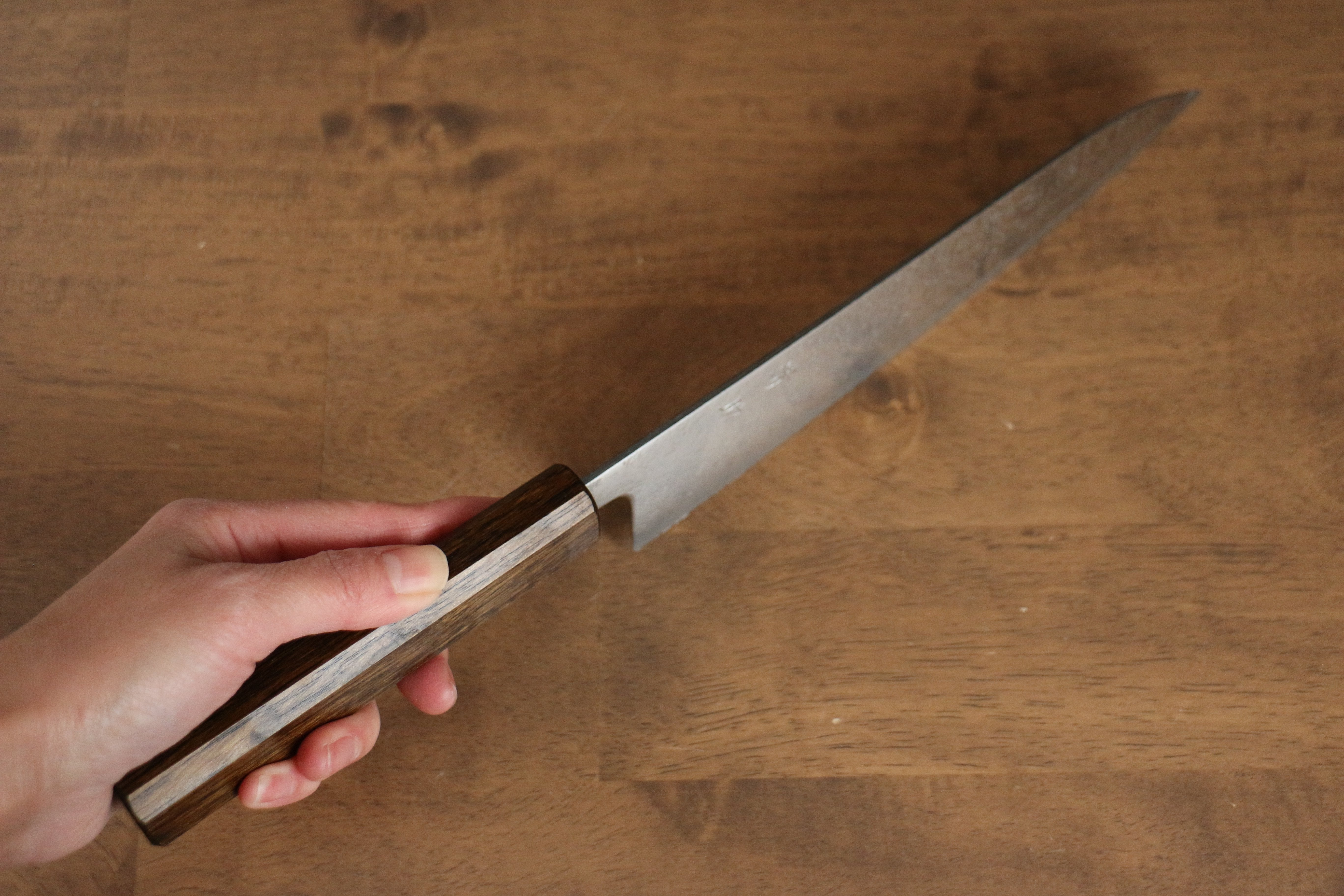 Seisuke VG10 Mirrored Finish Damascus Gyuto 210mm Oak Handle - Seisuke Knife