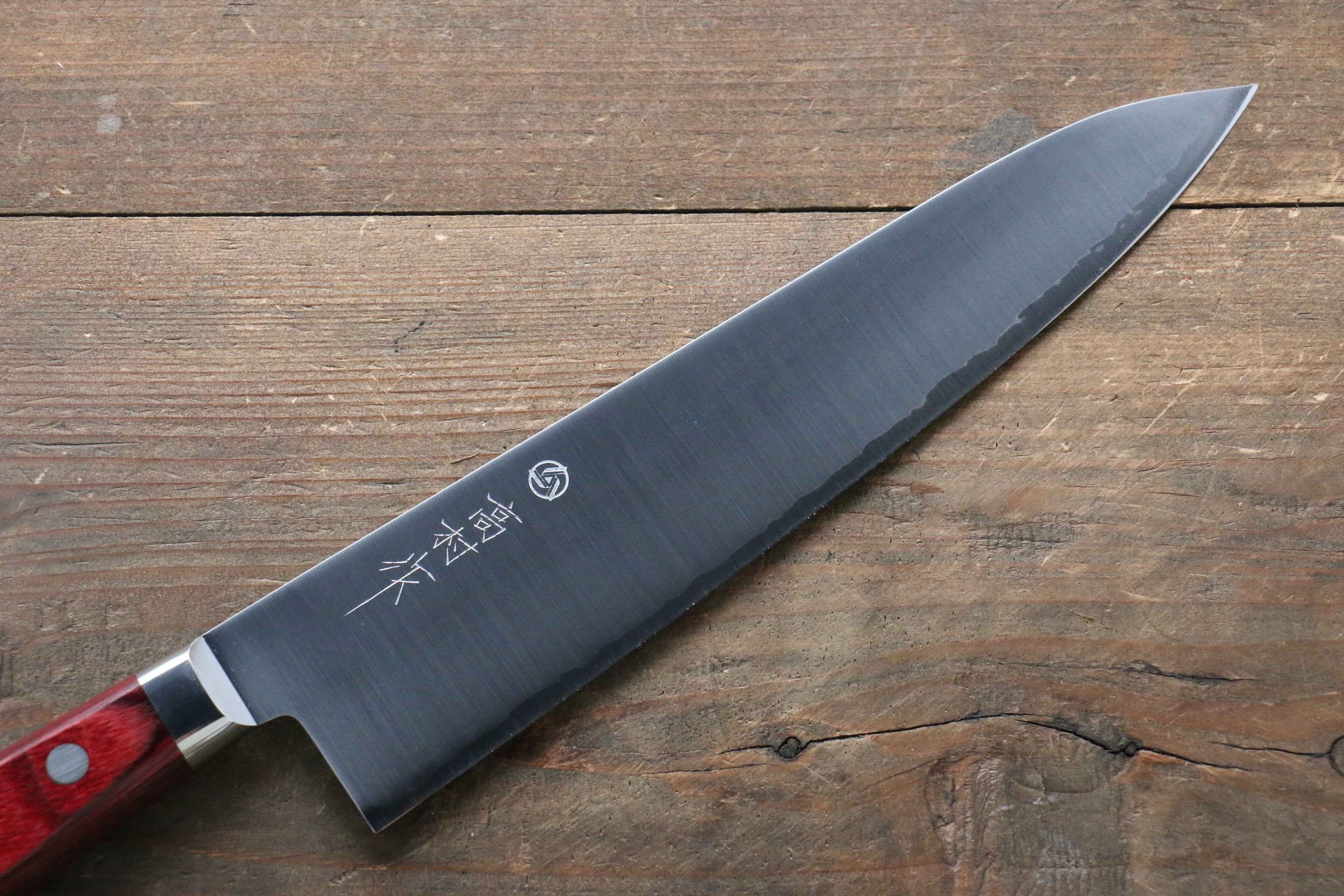 Takamura Knives SG2 Gyuto 210mm with Red Pakkawood Handle - Seisuke Knife