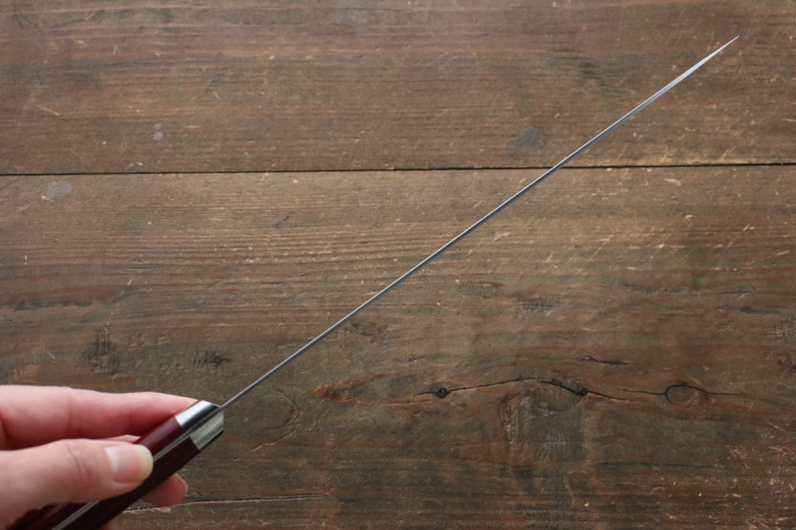 Takamura Knives SG2 Gyuto 210mm with Red Pakkawood Handle - Seisuke Knife