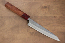  Yoshimi Kato Blue Super Nashiji Petty-Utility 150mm with Red Honduras Handle - Seisuke Knife