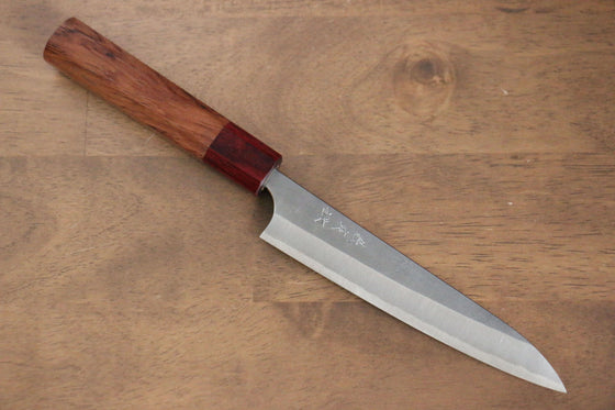 Yoshimi Kato Blue Super Nashiji Petty-Utility 150mm with Red Honduras Handle - Seisuke Knife