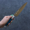 Yu Kurosaki Senko SG2 Hammered Petty-Utility 150mm Turquoise(With Double White Ring) Handle - Seisuke Knife - Slide 7