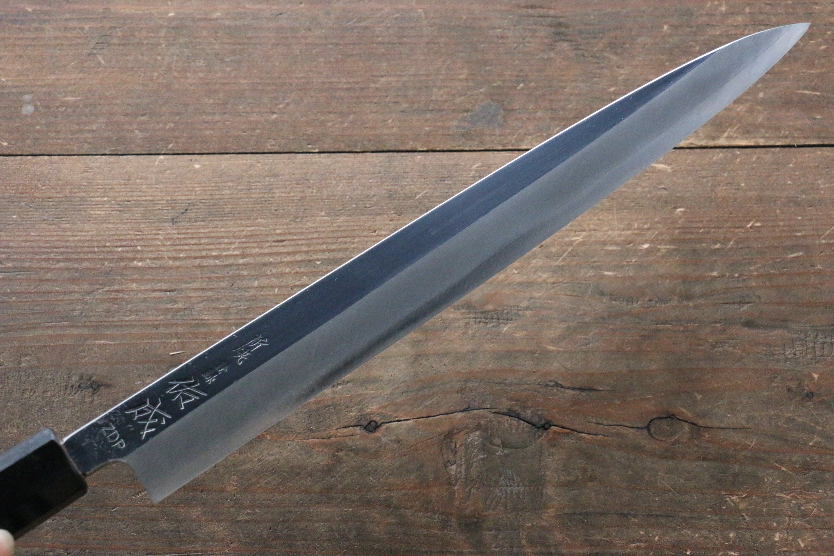 Sukenari ZDP4 Mirrored Finish Yanagiba with Yew Tree Handle - Seisuke Knife