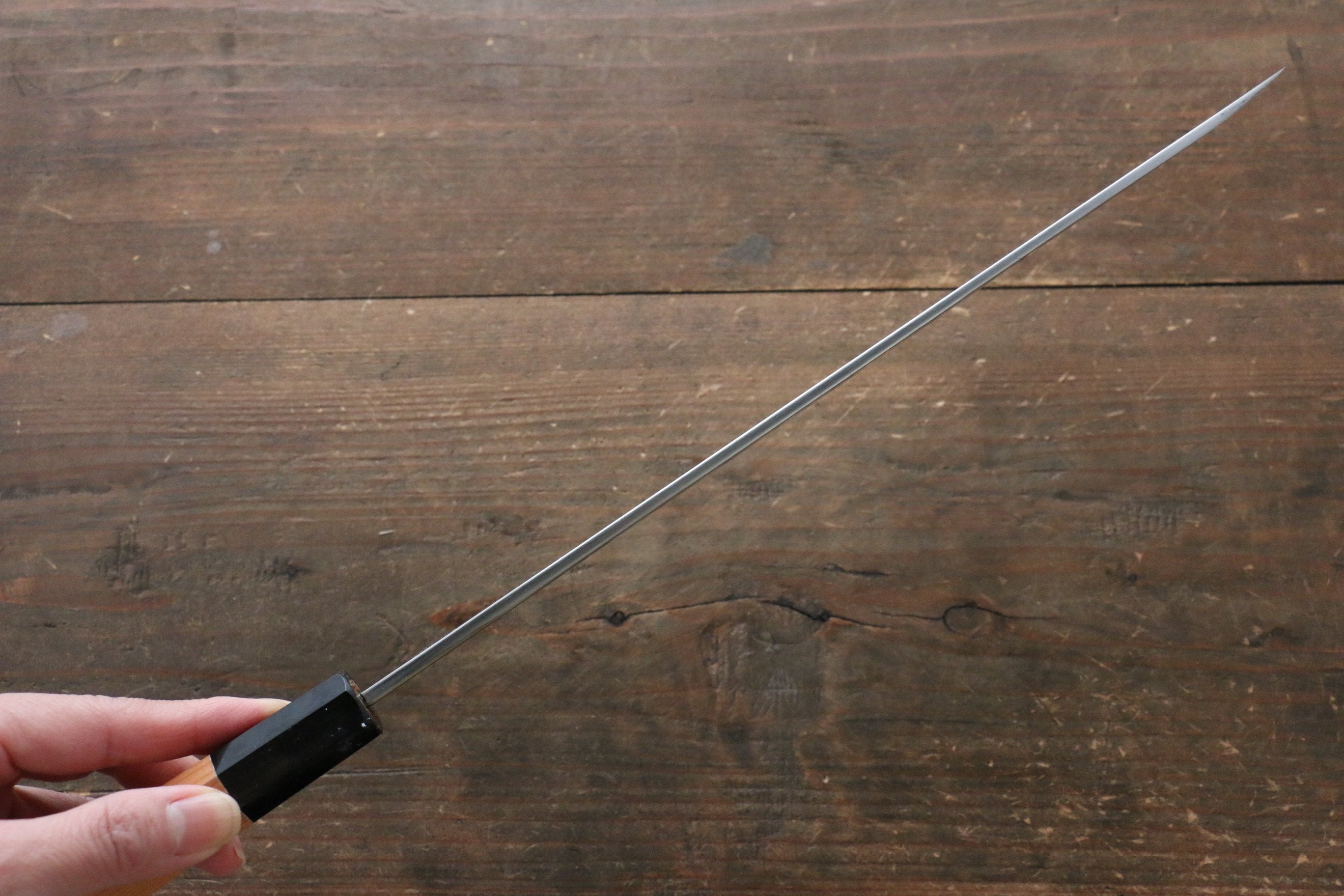 Sukenari ZDP4 Mirrored Finish Yanagiba with Yew Tree Handle - Seisuke Knife