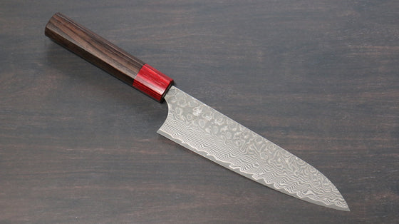 Yoshimi Kato SG2 Damascus Gyuto 180mm Shitan (ferrule: Red Pakka wood) Handle - Seisuke Knife