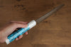 Yu Kurosaki Senko Ryu SG2 Hammered Santoku  170mm Turquoise(With Double White Ring) Handle - Seisuke Knife - Slide 7