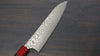 Yoshimi Kato SG2 Damascus Gyuto 180mm Shitan (ferrule: Red Pakka wood) Handle - Seisuke Knife - Slide 3