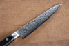 Seisuke AUS10 45 Layer Mirrored Finish Damascus Petty-Utility 135mm Black Pakka wood Handle - Seisuke Knife - Slide 3