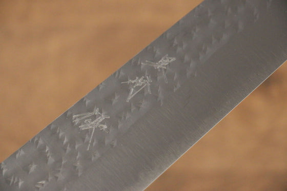 Yu Kurosaki Senko SG2 Hammered Sujihiki 270mm Turquoise(With Double White Ring) Handle - Seisuke Knife