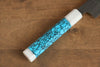 Yu Kurosaki Senko SG2 Hammered Sujihiki 270mm Turquoise(With Double White Ring) Handle - Seisuke Knife - Slide 6