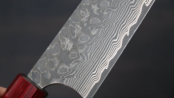 Yoshimi Kato SG2 Damascus Gyuto 180mm Shitan (ferrule: Red Pakka wood) Handle - Seisuke Knife