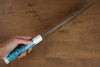 Yu Kurosaki Senko SG2 Hammered Sujihiki 270mm Turquoise(With Double White Ring) Handle - Seisuke Knife - Slide 7