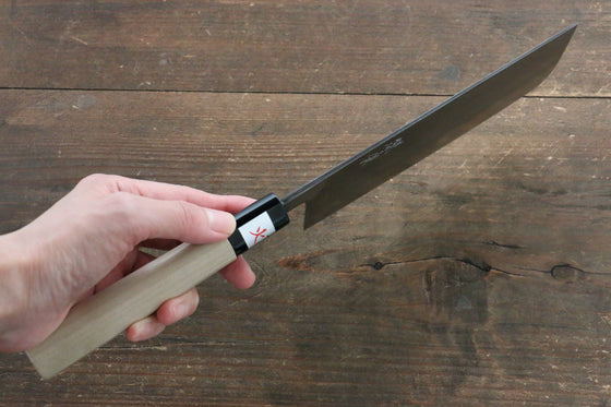 Fujiwara Teruyasu White Steel No.1 Nashiji Nakiri 165mm with Magnolia Handle - Seisuke Knife